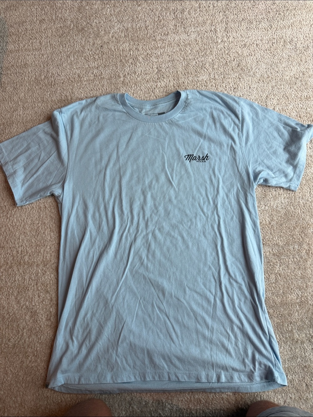 Men’s Light Blue Crewneck Marsh Wear T-Shirt